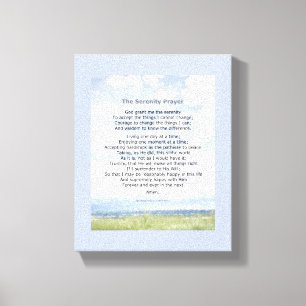 Serenity Prayer wrapped canvas inspirational quote Print