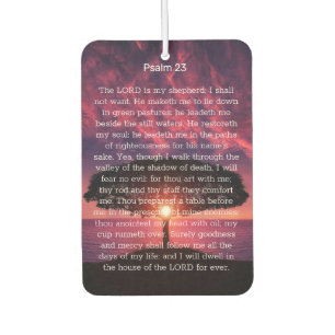 SERENITY Psalm 23 Sunset Memorial Air Freshener
