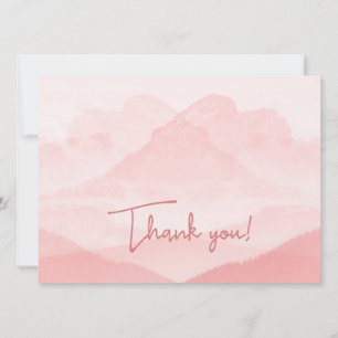 Serenity Romantic Pink Landscape Holiday Card