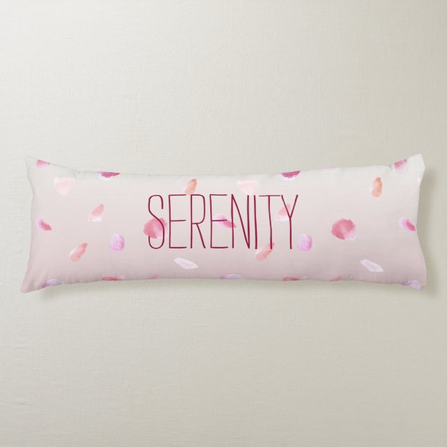 Serenity Romantic Rose Petals Body Pillow (Front)