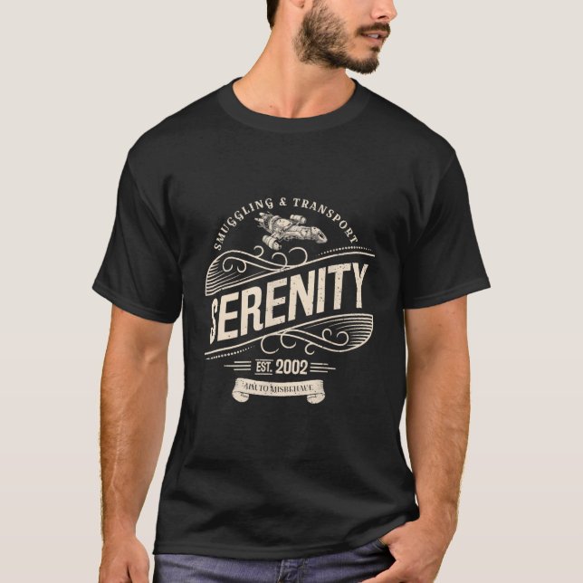 Serenity Sgling And Transport Firefly T-Shirt (Front)