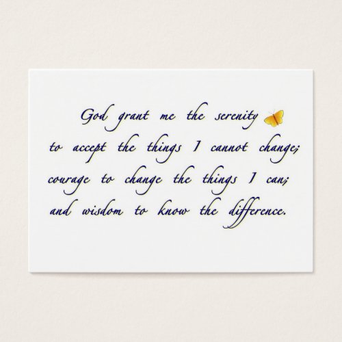 Serenity Sharing Card Business Card