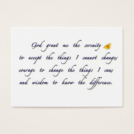 Serenity Sharing Card (Front)
