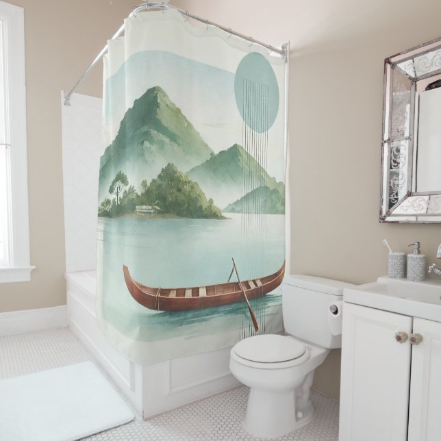 "SERENITY" - SHOWER CURTAIN (In Situ)