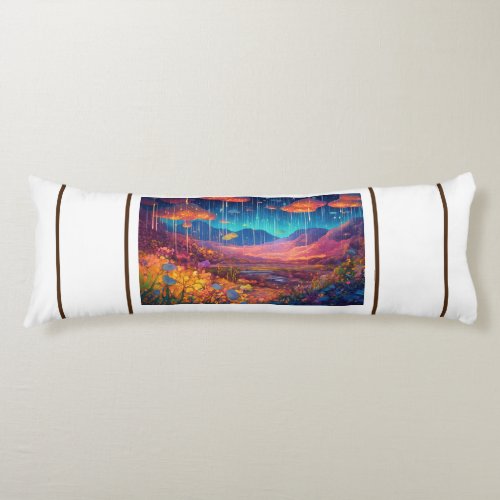Serenity Shower Hyper_Detailed Rain Glow Body P Body Pillow