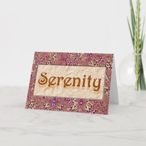 SERENITY Sober Congratulations AA Recovery Card