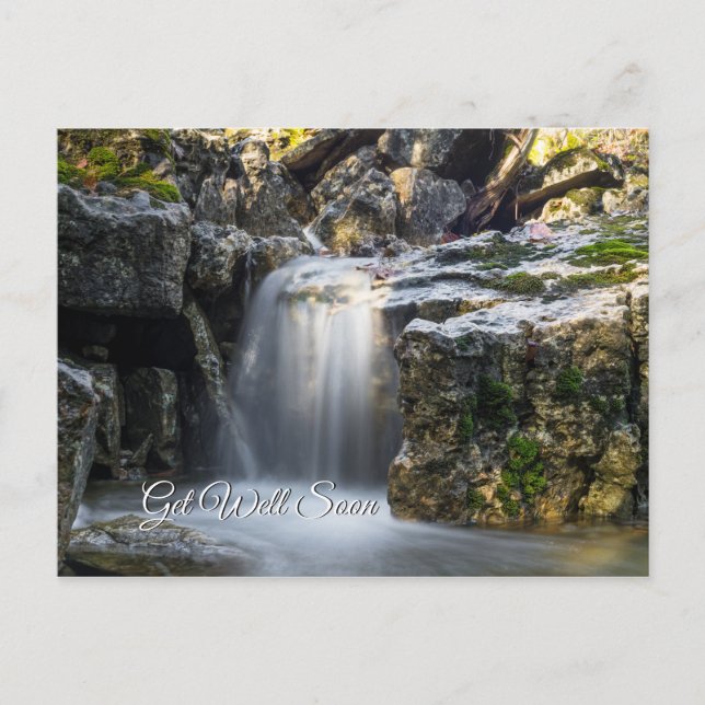 Serenity Spa Falls Get Well Soon Postcard (Front)