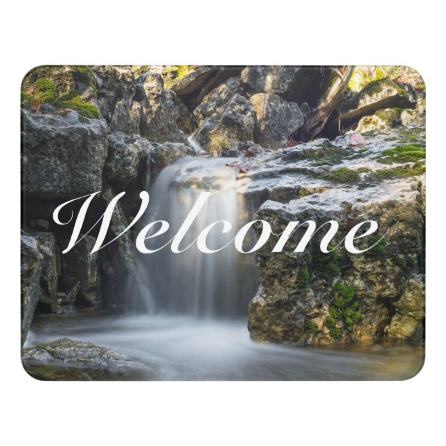 Serenity Spa Falls Welcome Door Sign (Contemporary Front)