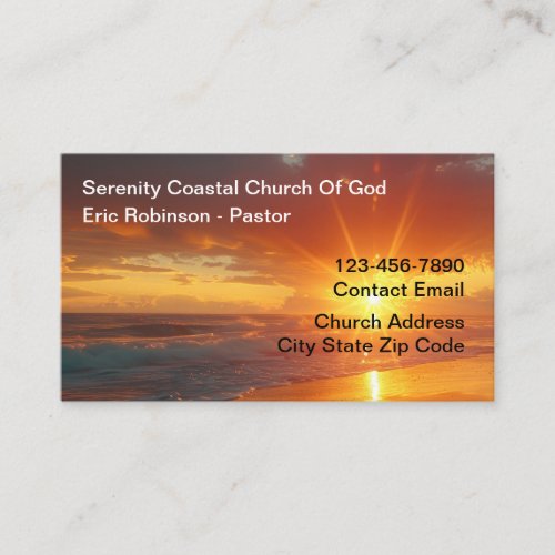 Serenity Spiritual Church Sunset Business Cards