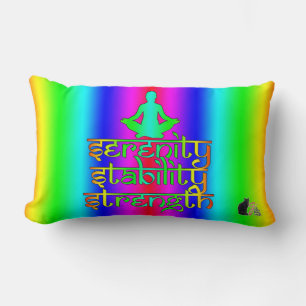 Serenity Stability Strength Rainbow Intentions Lumbar Pillow