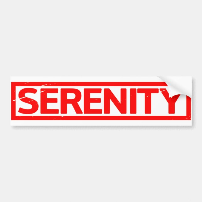 Serenity Stamp Bumper Sticker (Front)