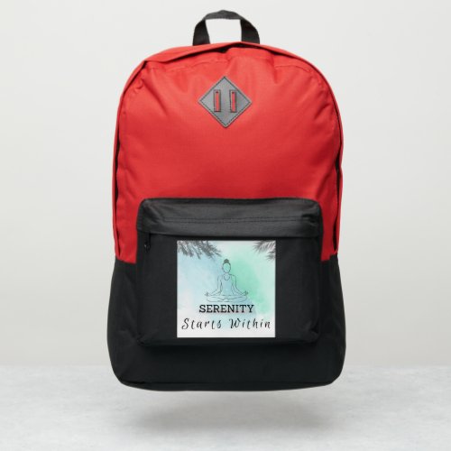 Serenity Starts Within A Message of Inner Peace Port Authority Backpack