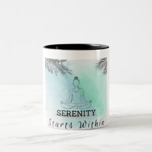 Serenity Starts Within: A Message of Inner Peace Two-Tone Coffee Mug
