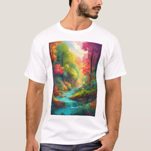 Serenity Streams Nature_Inspired T_Shirt Designs