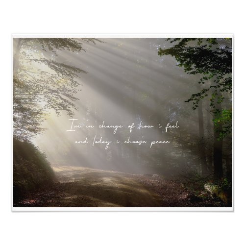 Serenity Sunrise Minimalist Morning Affirmation  Photo Print