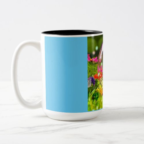 Serenity Sunrise Start Your Day with Natures Be Two_Tone Coffee Mug