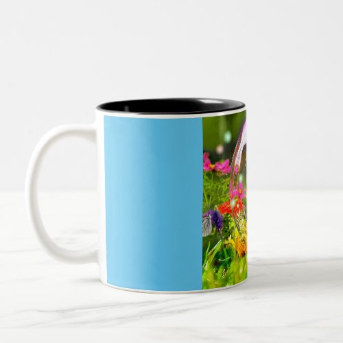 Serenity Sunrise Start Your Day with Natures Be Two_Tone Coffee Mug