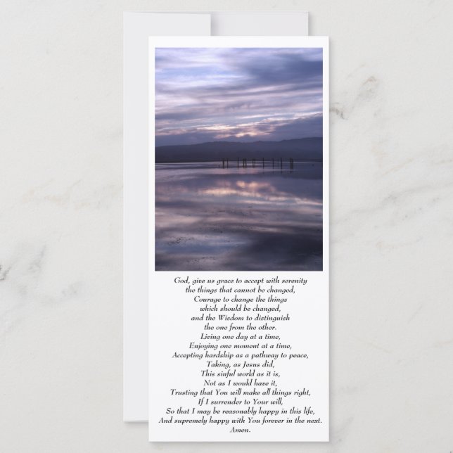 Serenity Sunset Rack Card (Front)