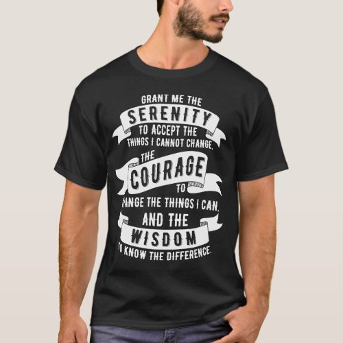 Serenity Text _ Bold Typographic Design T_Shirt