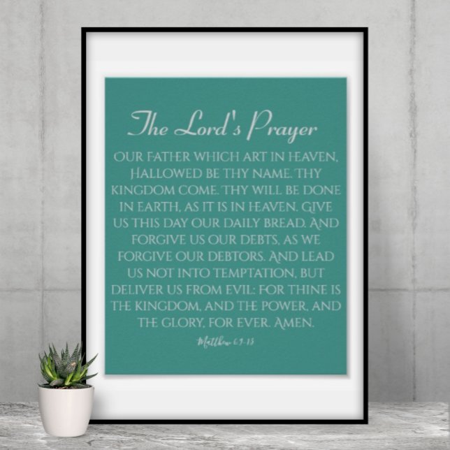 SERENITY | The Lord's Prayer Blue Green Poster (Creator Uploaded)