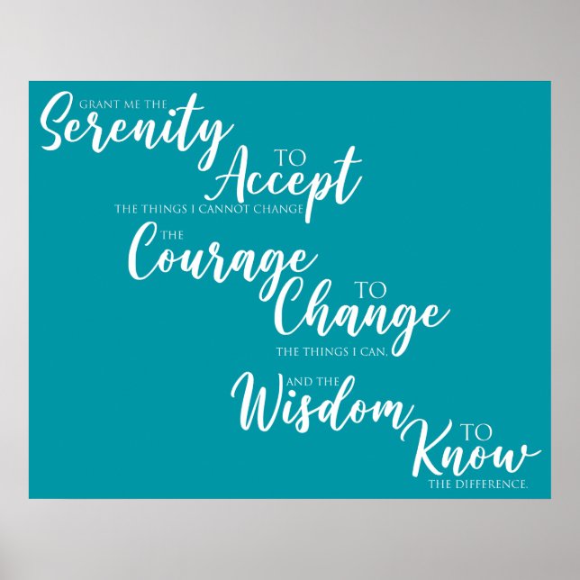 Serenity To Accept Inspirational Quote Poster (Front)