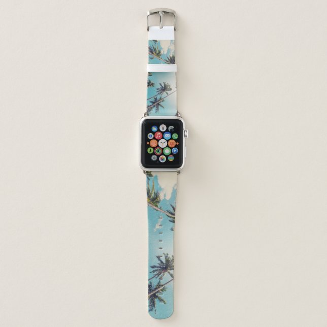 Serenity Tropical Beach Landscape Apple Watch Band (Front)