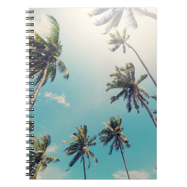 Serenity Tropical Beach Landscape Notebook (Front)