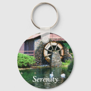 Serenity Water Wheel Inspirational Keychain