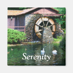 Serenity Water Wheel Inspirational Magnet