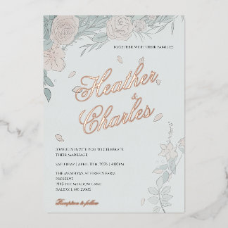 Serenity Wedding Invitation Foil Invitation