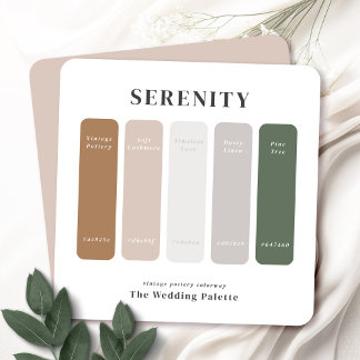 Serenity Wedding Suite | Neutral Color Palette Note Card