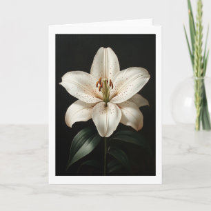 Serenity White Lily - Elegant Floral Tribute Invitation