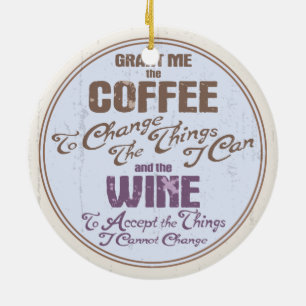 Serenity Wine III Ceramic Ornament