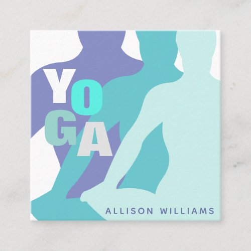 Serenity Yoga Instructor _ Yoga Practice Square Business Card