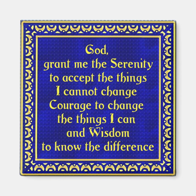 SerenityPrayerGold Magnet (Front)