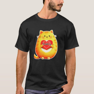 Serenkitty Music Musical Notes Heart Cute Cat T-Shirt