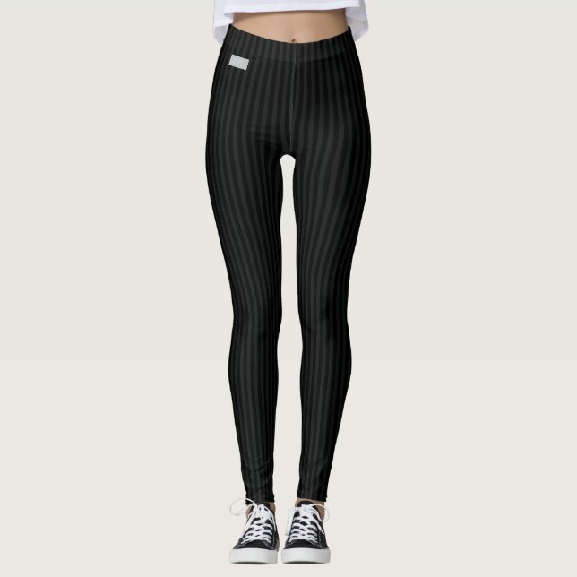 SERESHKI COLLECTION BLK Pinstripe Leggings (Front)