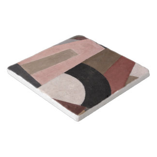 Serge Charchoune Composition Cubist Earth Tone Trivet