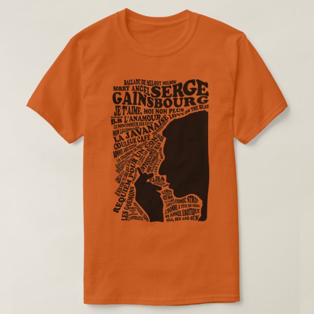 Serge Gainsbourg Discographie T-Shirt (Design Front)
