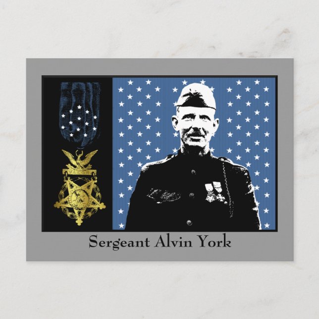 Sergeant Alvin York - Medal of Honor Winner Postcard (Front)