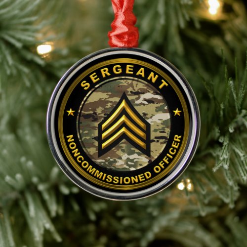 Sergeant Army Noncommissioned Officer Metal Ornament