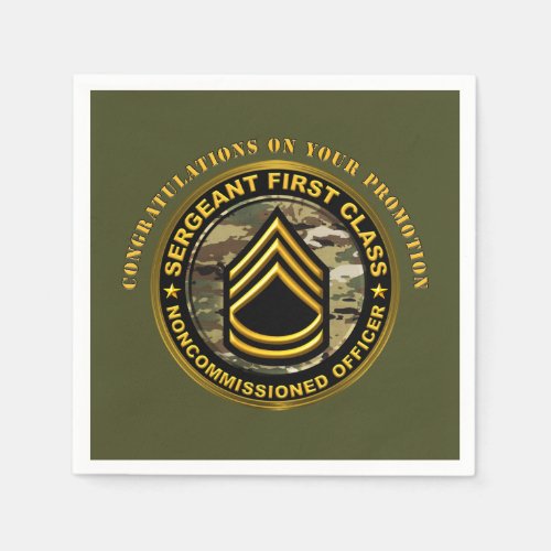 Sergeant First Class Promotion  SFC Napkins