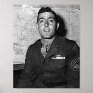 Sergeant John Basilone - World War Two - 1943 Poster