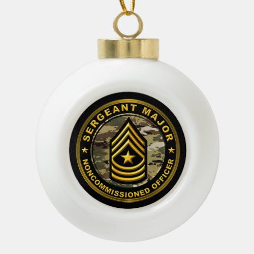Sergeant Major Christmas  Ceramic Ball Christmas Ornament