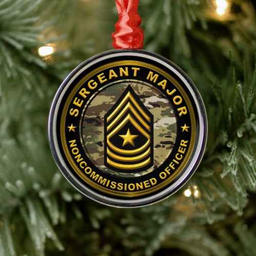 Sergeant Major Christmas Metal Ornament