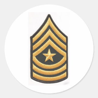 SERGEANT MAJOR E-9 CLASSIC ROUND STICKER