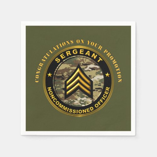 Sergeant Promotion  SGT Napkins