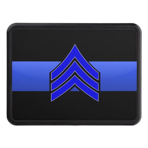 Sergeant Rank_ Thin Blue Line Hitch Cover