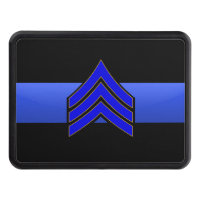 Sergeant Rank- Thin Blue Line Hitch Cover