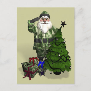 Sergeant Santa Claus Holiday Postcard